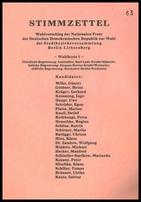 Imprimes pour les elections aux conseils de district les reunions du conseil municipal les assemblees de district de la ville et les conseils locaux sur le 7 mai 1989